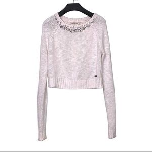 Cropped Sweater (White, S)